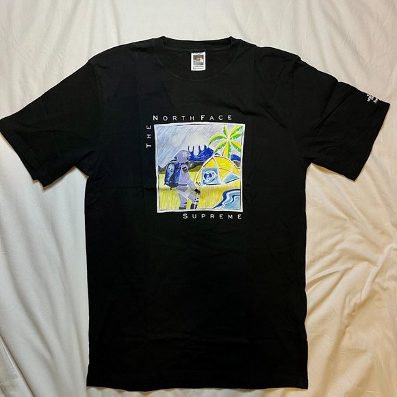 Supreme The North Face Sketch S/S Top Black S - Picture 1 of 6
